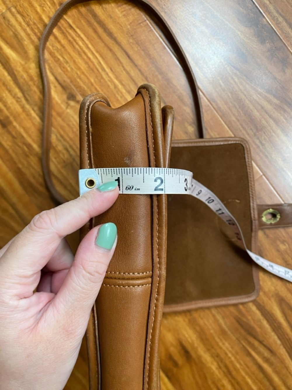 Vintage Coach Cognac Leather Station Bag With Removable Strap Classic Minimalist - Picture 16 of 16